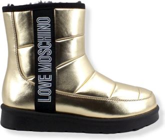 Love Moschino Moonboot Enkellaarsjes - Dames - Winterlaarzen - Geel - 36 EU - Leer - Schoenen