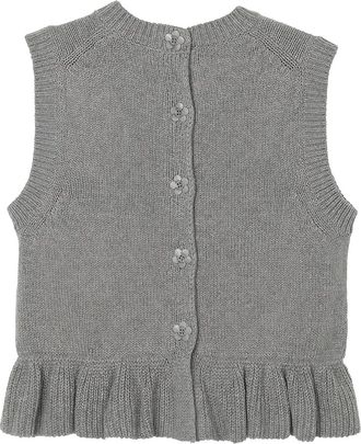 Cecilie Bahnsen Gilet Bill con ruches - Grigio
