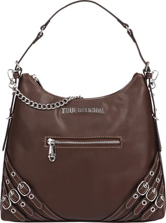 True Religion Triple Straps Large PU Hobo Bag