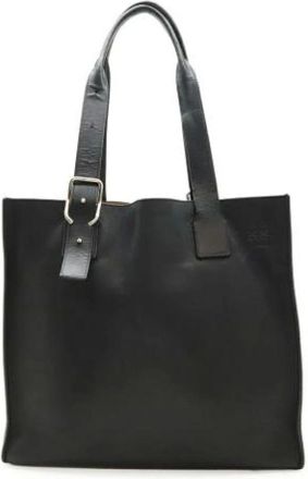 Loewe Pre-owned Tote Bags, female, Black, Size: ONE SIZE Pre-owned Leather shoulder-bags