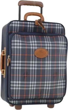 Burberry Pre-owned Weekend Bags, female, Blue, Size: ONE SIZE Pre-owned Trunk Weekend Bag