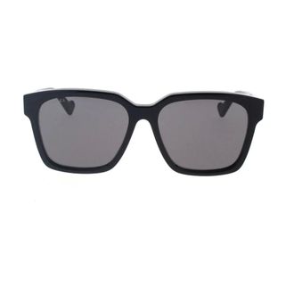 Gucci Black Grey Sunglasses Square Street Style