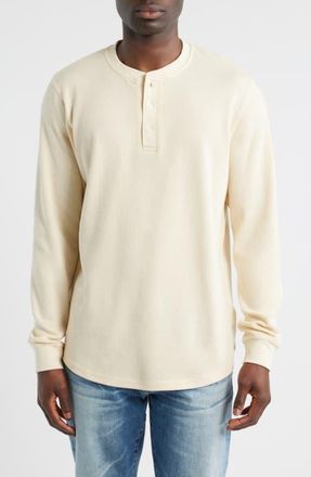 James Campbell Calico Waffle Stitch Henley in Ivory at Nordstrom, Size Xx-Large