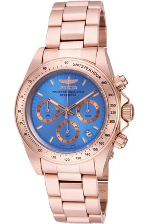 Invicta Speedway 16658 Horloge - Quartz Uurwerk - Roestvrij Staal met blauwe Wijzerplaat - 39mm