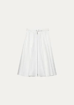 Prada Belted A-Line Midi Skirt