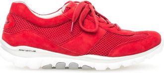 Gabor Rolling Soft Sneaker - Dames - Sneakers - Rood - 38 EU - Leer - Schoenen