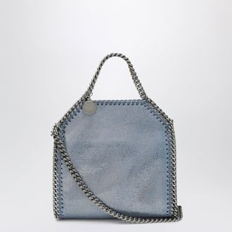 Stella McCartney Borsa Tote micro Falabella color denim effetto metallizzato