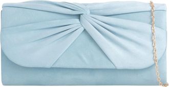 Girly HandBags Womens Twist Faux Suede Clutch Bag