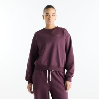 New Balance Donna Athletics French Terry Crew in Marrone, Taglia 2XL