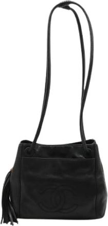 Chanel Pre-owned Shoulder Bags, female, Black, Size: ONE SIZE Pre-owned Leather Shoulder Bag