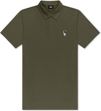 Dalix Astronaut Midweight Short Sleeve Polo Shirt in Army at Nordstrom, Size Xx-Large