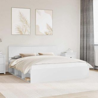 vidaXL vidaXL Struttura del letto Bianco 180 x 200 cm Legno multistrato