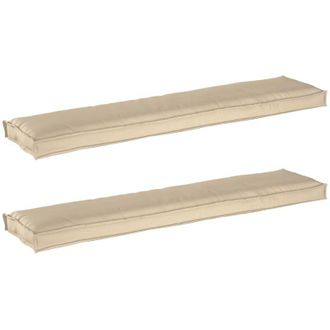vidaXL Juego De Cojines De Paleta 2 Pcs Beige 180 X 40 X 8 Cm Vidaxl