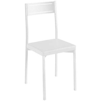 HERDASA Hispanohogar - Pack 4 Sillas Para Comedor Acabado Blanco, 86 Cm(alto)39 Cm(ancho)45 Cm(largo)