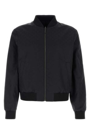 Gucci Black Mock Collar Jacket