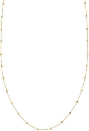 Bony Levy 14K Gold Ball Station Chain Necklace in 14K Yellow Gold at Nordstrom, Size 18