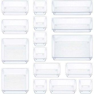 OEM Organizador De Cajones De 16 Piezas, 5 Tama&ntilde;os De Cajas De Almacenamiento Para Cajones, Organizador De Maquillaje Antideslizante, Para Guardar Materia
