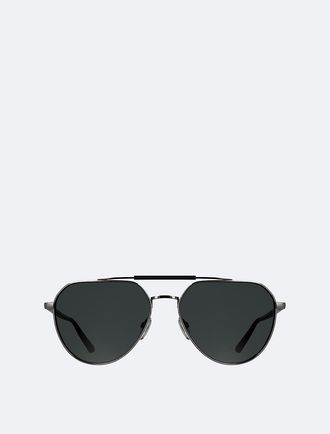 Calvin Klein Mens Metal Aviator Sunglasses - Brown
