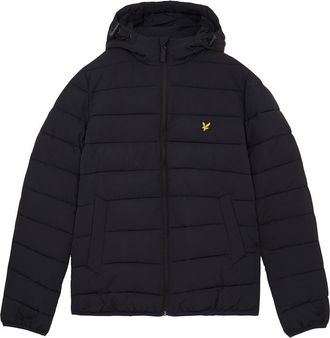 Lyle & Scott Heren Pufferjas met capuchon (Zwart)