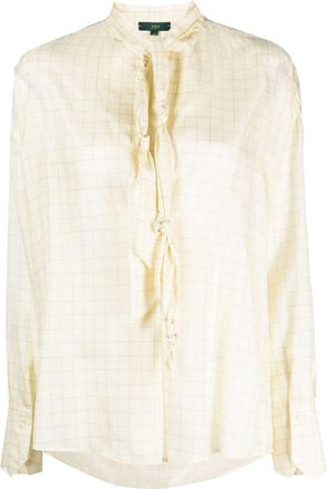 JEJIA Marion tie-detail shirt - women - Silk - 38 - Yellow