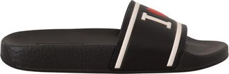 Dolce & Gabbana Dames Leren Slippers - Zwart - Dames - Sandalen - Zwart - 35 EU - Leer - Schoenen
