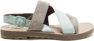 Camper Womens Pimpom Sandals In Grey/silver/navy Blue