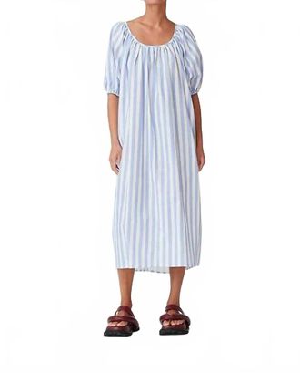 Blanca Eve Midi Dress In Blue Stripe