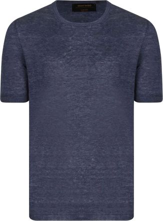 Gran Sasso linen T-shirt - men - Linen/Flax - 46 - Blue
