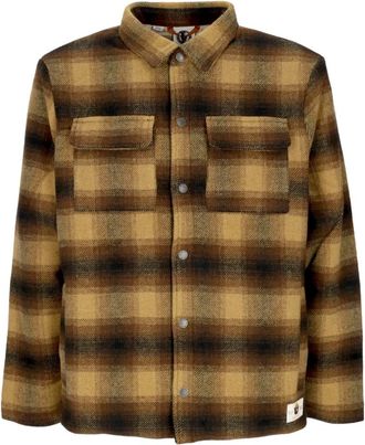 Element Overhemden, Heren, Bruin, XL, Polyester, Bear Lodge Gewatteerd Flanellen Shirt Jack