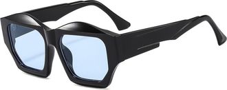 Generic Mens Large Frame Vacation Sunglasses Outdoor Womens Sports Driving Sun Glasses(Blue)