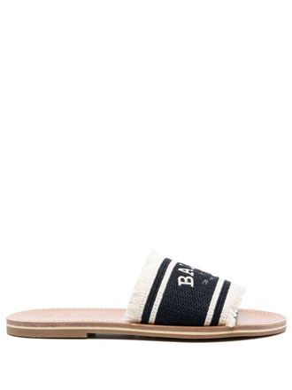 Bally logo-print open-toe slides - Black