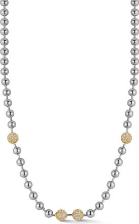 Glaze Jewelry Pavè Ball Chain Necklace in Silver at Nordstrom Rack