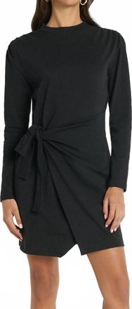 Nation Ltd Taylor Wrap Dress In Jet Black