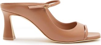 Malone Souliers Rania 70 Leather Mules - Beige - 40 (IT40/ UK7)