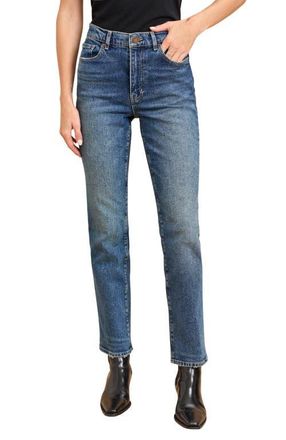 La Ligne Molly Stretch High-Rise Straight Jean in James at Nordstrom, Size 26