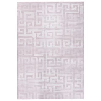Beliani Alfombra Moderna 140 X 200 Cm De Tela Motivo Geom&eacute;trico Sala De Estar Dormitorio Apto Para Calefacci&oacute;n Por Suelo Radiante Base Antideslizante Beige Be