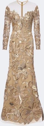 Elie Saab Embroidered sequined tulle gown