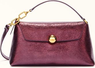 Furla Sfera Soft Mini Bag Xl Blush Pink Pink Piuma Metal Calf Leather Woman