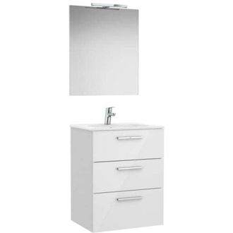 Roca Conjunto Victoria Base+lavabo 600 Blanco 3 Cajones Espejo Aplique Led.-roca: Dise&ntilde;o, Innovaci&oacute;n Y Calidad