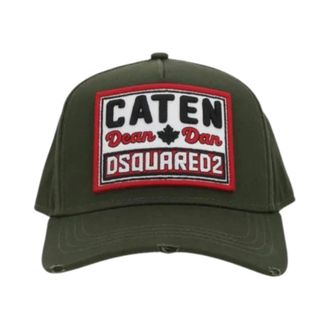 Dsquared2 Hat with Caten patch - male - Dsquared2 - Hats & Caps - Green - ONE SIZE - Accessories