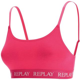 Replay Bustier REPLAY LADY CASUAL BRALETTE, Damen, Gr. M, N-Gr, pink (fuchsia), Obermaterial: 50% Viskose, 45% Baumwolle, 5% Elasthan, unifarben, BHs Bustier