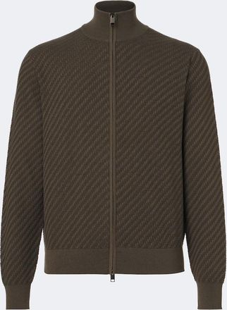 Brioni Pullover in cotone, seta e cashmere jacquard