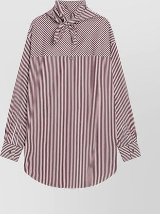 Ami striped bandana shirt front tie detail