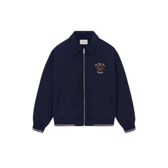 Dr&ocirc;le de Monsieur Bomber Jackets, male, Blue, Size: M Le Bombers Slogan Rose