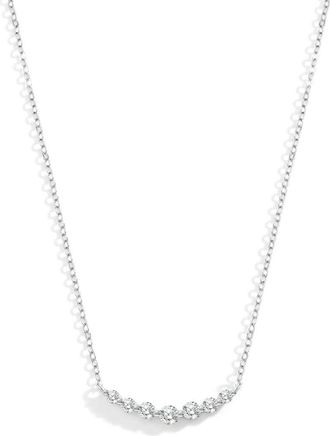 Mint & Lily Classic Arc Diamond Necklace in 925 Sterling Silver at Nordstrom