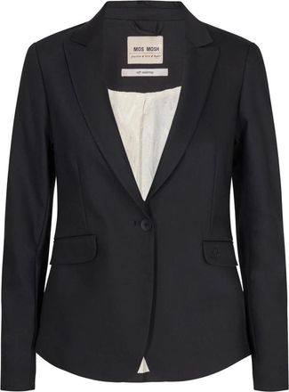 Mos Mosh Klassieke Zwarte Night Blazer - Dames - Blazers - Zwart - 3XL - Katoen - Jassen