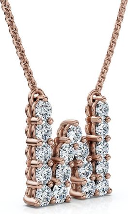 Pompeii3 1Ct Diamond Initial W Pendant 14k Gold 18 Necklace Lab Grown 5/8 Tall