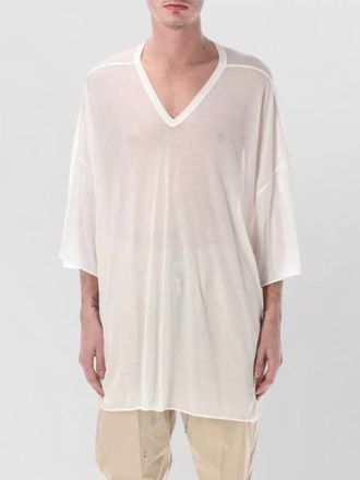 Rick Owens v neck jumbo cotton jersey t shirt