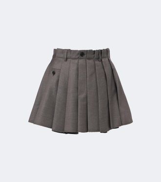 Acne Studios Minigonna in lana pliss&eacute;