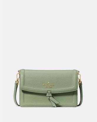 Kate Spade New York Womens Knott Mini Crossbody Bag - Dark Green Leather - One Size